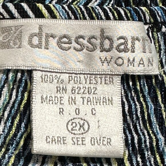 Dressbarn Woman Sleeveless Rippled Pattern Top 2X Career Academia Capsule - Picture 4 of 8